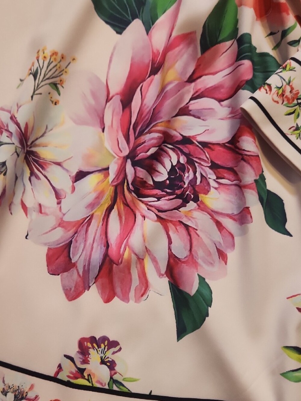 Dalia MacPhee Pink Floral Belted Collared Floral Midi Dress - Picture 7 of 12